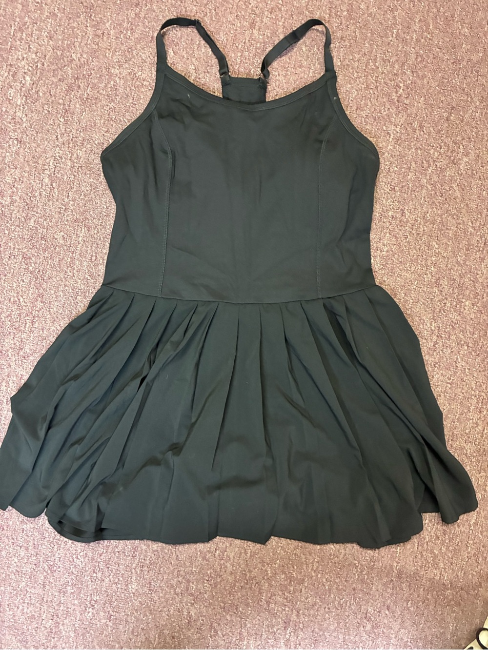 Black Pleated Fit-and-Flare Women's skort
